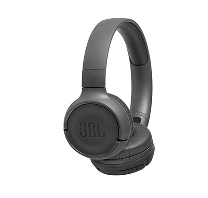 jbl tune 500bt powerful bass wireless on-ear headphones with mic (black)